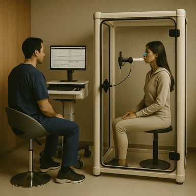Clinical spirometry setup